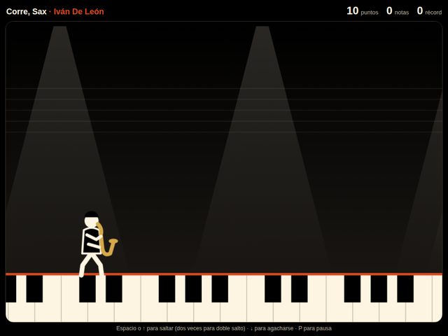 Corre, Sax, juego musical